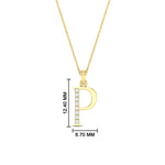 Load image into Gallery viewer, p-alphabet-pendant-with-chain-in-FDPD11292P-NL-YG