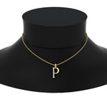 Load image into Gallery viewer, p-alphabet-pendant-with-chain-in-FDPD11292P-NL-YG