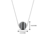 Load image into Gallery viewer, pave-ball-pendant-with-black-diamond-in--FDPD8426GBLACK-NL-WG