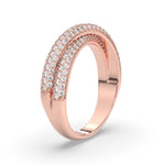 Load image into Gallery viewer, pave-crossover-cloud-diamond-wedding-ring-in-rose-gold-FD11424B-NL-RG