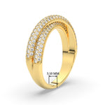 Load image into Gallery viewer, pave-crossover-cloud-diamond-wedding-ring-in-yellow-gold-FD11424B-NL-YG