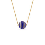 Load image into Gallery viewer, pave-diamond-ball-pendant-with-blue-sapphire-in--FDPD8426GSABL-NL-YG