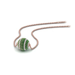 Load image into Gallery viewer, pave-diamond-ball-pendant-with-emerald-in--FDPD8426GEMGR-NL-RG