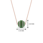 Load image into Gallery viewer, pave-diamond-ball-pendant-with-emerald-in--FDPD8426GEMGR-NL-RG