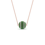 Load image into Gallery viewer, pave-diamond-ball-pendant-with-emerald-in--FDPD8426GEMGR-NL-RG