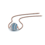 Load image into Gallery viewer, pave-diamond-ball-pendant-with-ice-blue-topaz-in--FDPD8426GICBLTO-NL-RG