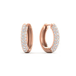 Load image into Gallery viewer, Pave Diamond Hoops Earrings