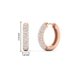 Load image into Gallery viewer, Pave Diamond Hoops Earrings