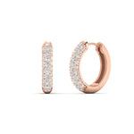 Load image into Gallery viewer, Pave Diamond Hoops Earrings