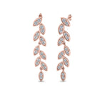 Load image into Gallery viewer, pave-diamond-leaf-drop-earring-in-14K-rose-gold-FD-EAR8334-NL-RG