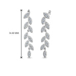 Load image into Gallery viewer, pave-diamond-leaf-drop-earring-in-14K-white-gold-FD-EAR8334-NL-WG