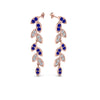 Load image into Gallery viewer, pave-diamond-leaf-drop-earring-with-blue-sapphire-in-14K-rose-gold-FD-EAR8334GSABL-NL-RG
