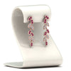 Load image into Gallery viewer, pave-diamond-leaf-drop-earring-with-pink-sapphire-in-14K-rose-gold-FD-EAR8334GSADRPI-NL-RG