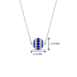 Load image into Gallery viewer, pave-diamond-sphere-pendant-with-blue-sapphire-in--FDPD8433GSABL-NL-WG