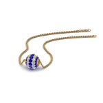 Load image into Gallery viewer, pave-diamond-sphere-pendant-with-blue-sapphire-in--FDPD8433GSABL-NL-YG
