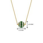 Load image into Gallery viewer, pave-diamond-sphere-pendant-with-emerald-in--FDPD8433GEMGR-NL-YG