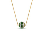 Load image into Gallery viewer, pave-diamond-sphere-pendant-with-emerald-in--FDPD8433GEMGR-NL-YG