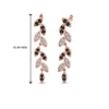 Load image into Gallery viewer, pave-leaf-drop-earring-with-black-diamond-in-14K-rose-gold-FD-EAR8334GBLACK-NL-RG