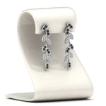 Load image into Gallery viewer, pave-leaf-drop-earring-with-black-diamond-in-14K-white-gold-FD-EAR8334GBLACK-NL-WG