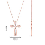 Load image into Gallery viewer, pave-set-cross-diamond-pendant-in-rose-gold-FDPD10871ANGLE2-NL-RG-HW