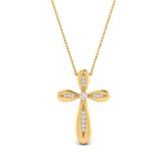 Load image into Gallery viewer, pave-set-cross-diamond-pendant-in-yellow-gold-FDPD10871ANGLE1-NL-YG