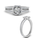 Load image into Gallery viewer, pave-split-shank-halo-diamond-ring-in-platinum-FD9979RORANGLE3-NL-WG