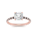 Load image into Gallery viewer, pave-under-halo-asscher-black-diamond-engagement-ring-in-rose-gold-FD10060ASRGBLACKANGLE5-NL-RG.jpg?v=1770718242