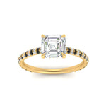 Load image into Gallery viewer, pave-under-halo-asscher-black-diamond-engagement-ring-in-yellow-gold-FD10060ASRGBLACKANGLE5-NL-YG.jpg?v=1770718242