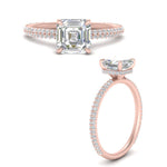 Load image into Gallery viewer, pave-under-halo-asscher-diamond-engagement-ring-in-rose-gold-FD10060ASRANGLE3-NL-RG.jpg?v=1770718242
