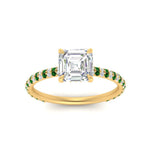 Load image into Gallery viewer, pave-under-halo-asscher-emerald-engagement-ring-in-yellow-gold-FD10060ASRGEMGRANGLE5-NL-YG.jpg?v=1770718242