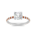 Load image into Gallery viewer, pave-under-halo-asscher-orange-sapphire-engagement-ring-in-white-gold-FD10060ASRGSAORANGLE5-NL-WG.jpg?v=1770718242