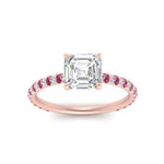 Load image into Gallery viewer, pave-under-halo-asscher-pink-sapphire-engagement-ring-in-rose-gold-FD10060ASRGSADRPIANGLE5-NL-RG.jpg?v=1770718242