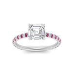 Load image into Gallery viewer, pave-under-halo-asscher-pink-sapphire-engagement-ring-in-white-gold-FD10060ASRGSADRPIANGLE5-NL-WG.jpg?v=1770718242