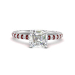 Load image into Gallery viewer, pave-under-halo-asscher-ruby-engagement-ring-in-white-gold-FD10060ASRGRUDR-NL-WG.jpg?v=1770718242