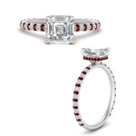 Load image into Gallery viewer, pave-under-halo-asscher-ruby-engagement-ring-in-white-gold-FD10060ASRGRUDRANGLE3-NL-WG.jpg?v=1770718243