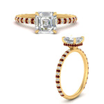 Load image into Gallery viewer, pave-under-halo-asscher-ruby-engagement-ring-in-yellow-gold-FD10060ASRGRUDRANGLE3-NL-YG.jpg?v=1770718242