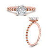 Load image into Gallery viewer, pave-under-halo-cushion-orange-sapphire-engagement-ring-in-rose-gold-FD10060CURGSAORANGLE3-NL-RG_f235eadf-3139-4aea-bf6f-f131a201c634.jpg?v=1770718280