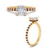 Load image into Gallery viewer, pave-under-halo-cushion-ruby-engagement-ring-in-yellow-gold-FD10060CURGRUDRANGLE3-NL-YG.jpg?v=1770718267