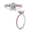 Load image into Gallery viewer, pave-under-halo-emerald-cut-pink-sapphire-engagement-ring-in-white-gold-FD10060EMRGSADRPIANGLE3-NL-WG_d4852228-c4c1-4faa-b467-a5a161b59511.jpg?v=1770718302