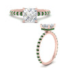 Load image into Gallery viewer, pave-under-halo-princess-cut-emerald-engagement-ring-in-rose-gold-FD10060PRRGEMGRANGLE3-NL-RG.jpg?v=1770718407