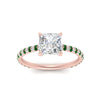 Load image into Gallery viewer, pave-under-halo-princess-cut-emerald-engagement-ring-in-rose-gold-FD10060PRRGEMGRANGLE5-NL-RG.jpg?v=1770718407