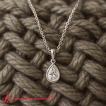 Load image into Gallery viewer, pear-bezel-diamond-teardrop-pendant-in-white-gold-fdpd10538pe-1-00ct-fancy-nl-wg