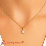 Load image into Gallery viewer, pear-bezel-diamond-teardrop-pendant-in-yellow-gold-fdpd10538pe-1-00ct-model