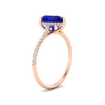 Load image into Gallery viewer, pear-blue-sapphire-and-round-diamond-under-halo-promise-ring-in-rose-gold-FD9788PERGSABL-NL-RG.jpg