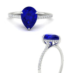 Load image into Gallery viewer, pear-blue-sapphire-and-round-diamond-under-halo-promise-ring-in-white-gold-FD9788PERGSABL-NL-WG.jpg