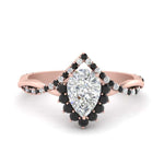 Load image into Gallery viewer, pear-crown-halo-black-diamond-engagement-ring-in-FD10008PERGBLACKANGLE3-NL-RG