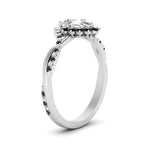Load image into Gallery viewer, pear-crown-halo-black-diamond-engagement-ring-in-FD10008PERGBLACKANGLE3-NL-WG