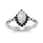 Load image into Gallery viewer, pear-crown-halo-black-diamond-engagement-ring-in-FD10008PERGBLACKANGLE3-NL-WG