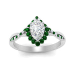 Load image into Gallery viewer, pear-crown-halo-emerald-engagement-ring-in-FD10008PERGEMGRANGLE3-NL-WG