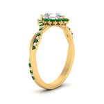 Load image into Gallery viewer, pear-crown-halo-emerald-engagement-ring-in-FD10008PERGEMGRANGLE3-NL-YG